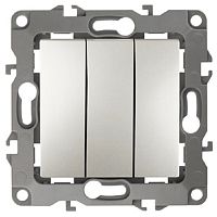 Выключатель без рамки Эра S12 3-кл 10А перламутр картинка